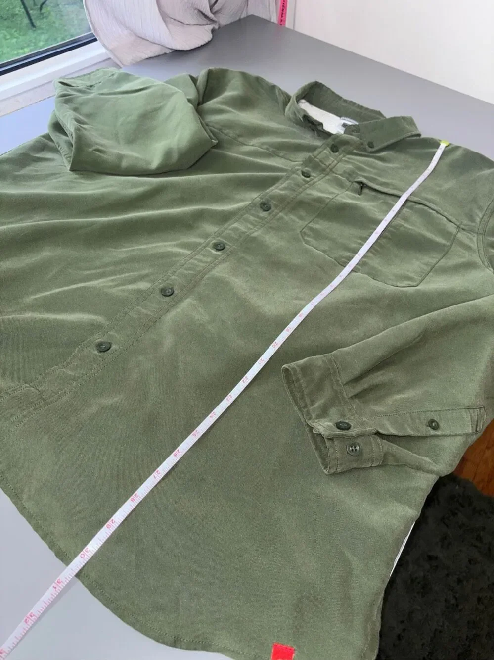 THE NORTH FACE Men’s XXL long sleeve shirt button-Up green hiking outdoors